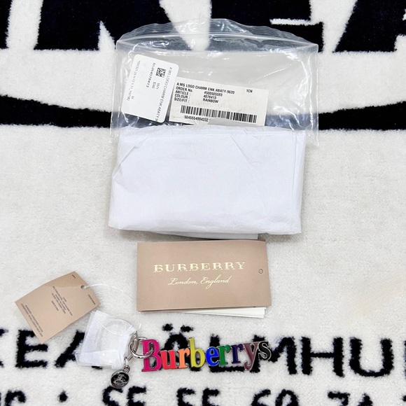 Burberry Rainbow Archive Logo Bag Charm / Key Chain - Picture 2 of 4